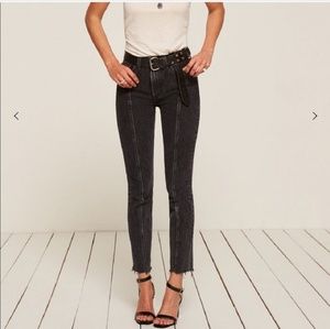 REFORMATION high-waisted seam jean